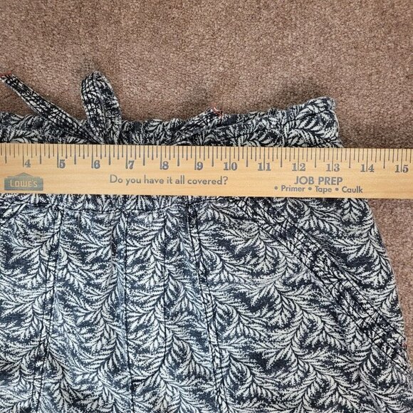 ANTHROPOLOGIE Rhys Utility Abstract Printed Joggers Linen Blend Gray White - Picture 5 of 11